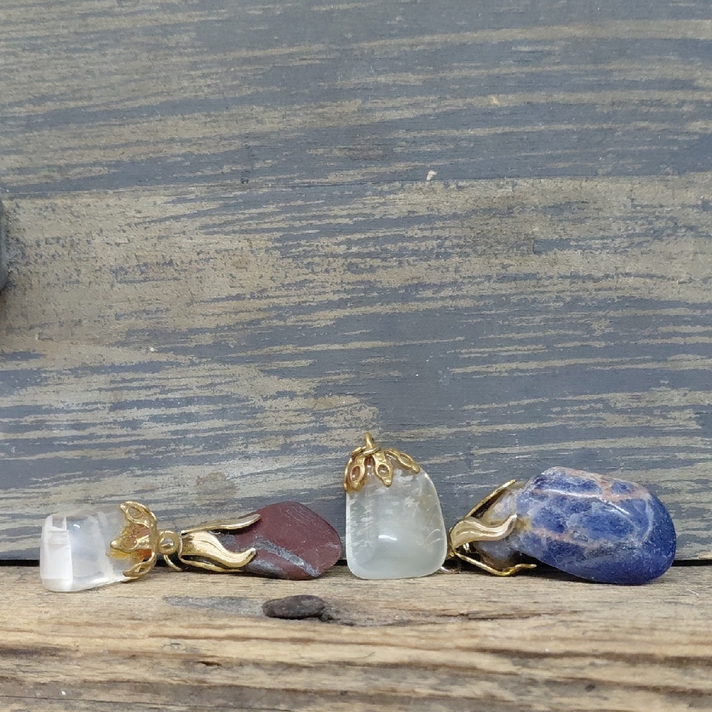 Vintage Natural Stone Pendant Bundle